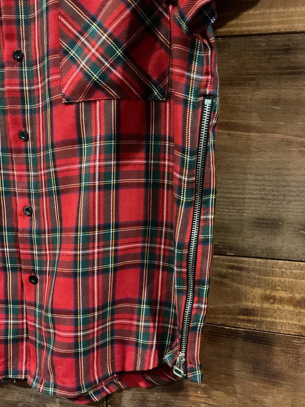 Rare FOG Fear of God Debut 2015-2016 Collection Zipper Plaid S/S Top Size Large